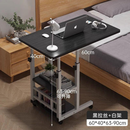 Adjustable C Shaped Side Table with Wheels