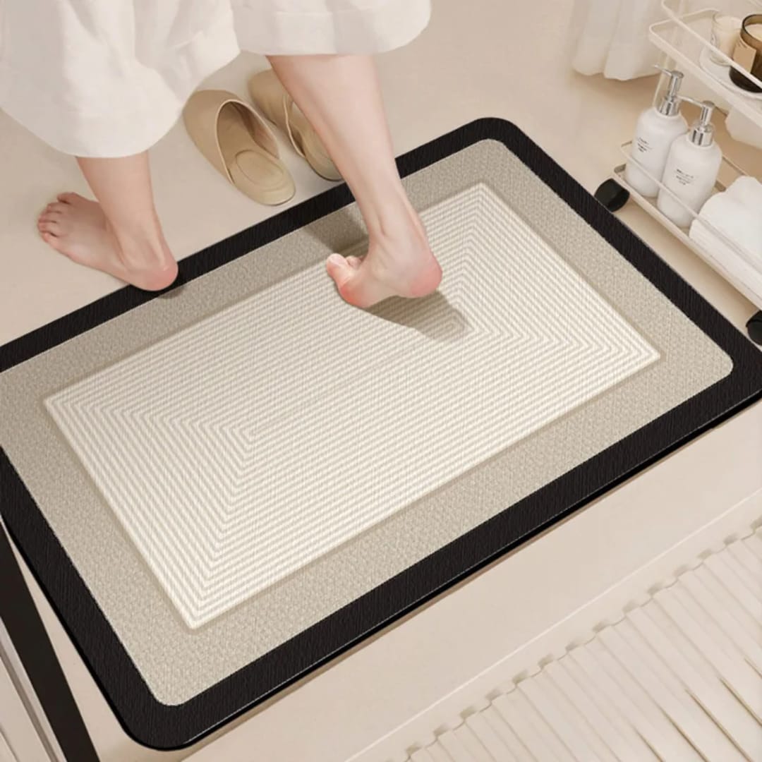 Diatom mud absorbent floor mat
