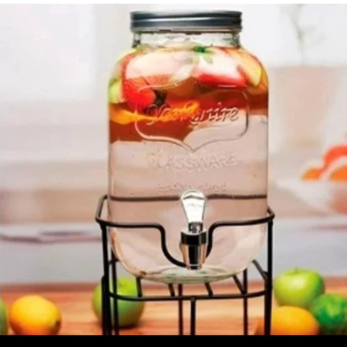 8 Litre Glass Juice Dispenser with Stand