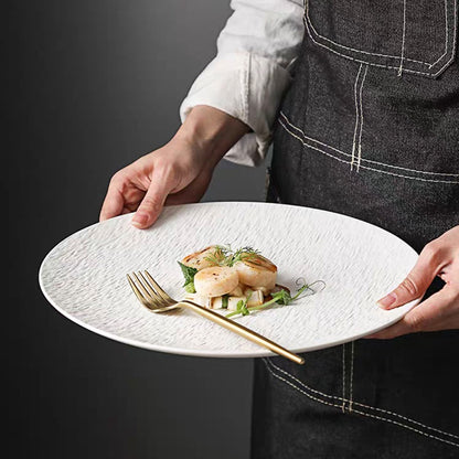 Ceramic Stone Texture Dinner Plates