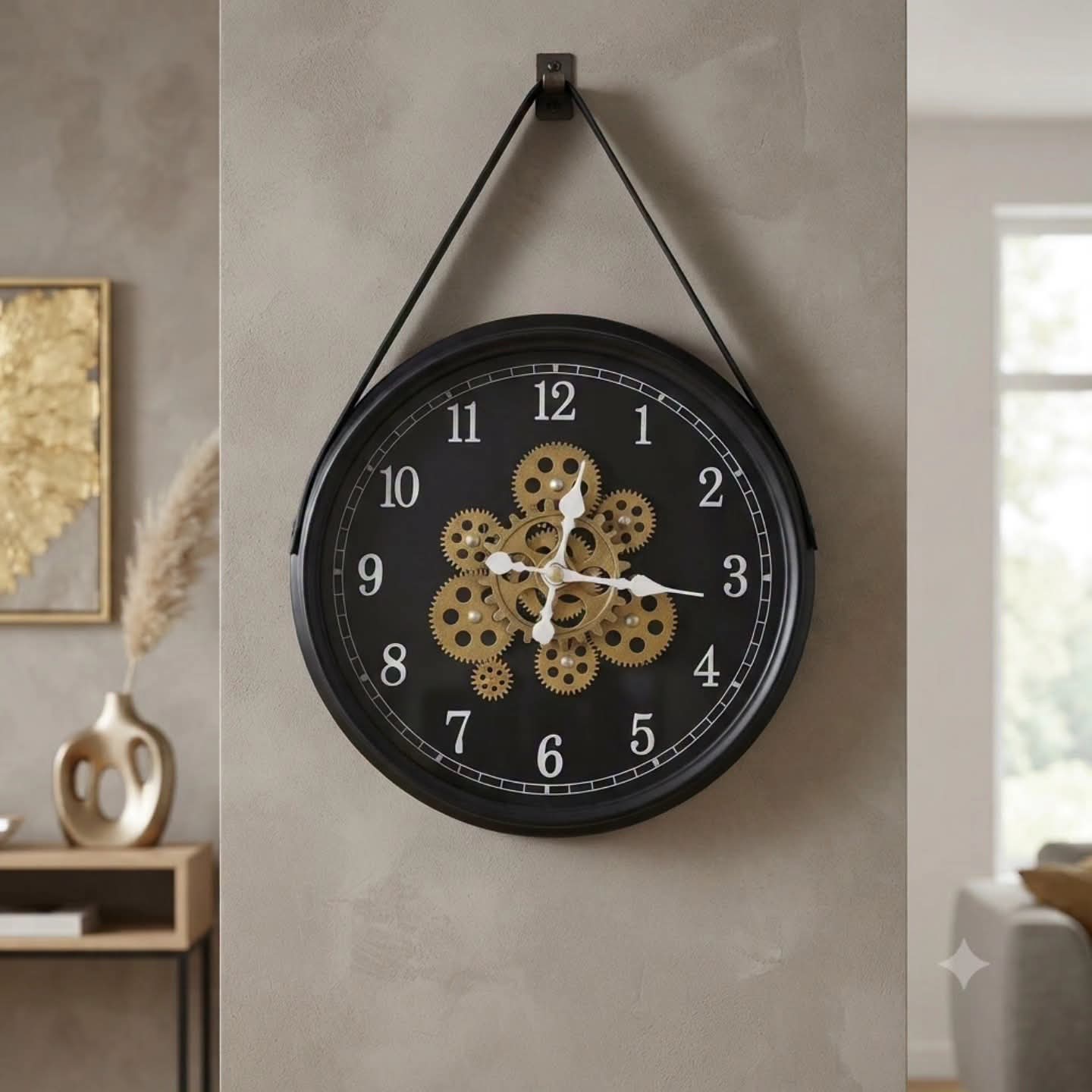 Rotating Moving Gear Wall Clock