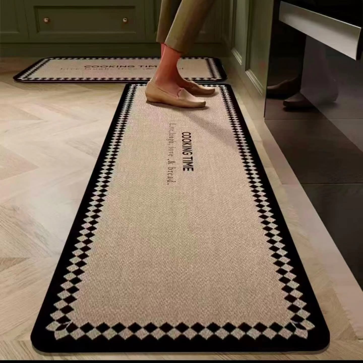 2Pc Anti Slip Kitchen Mat Set