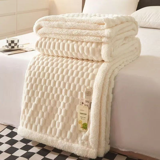 Warm throw blanket
