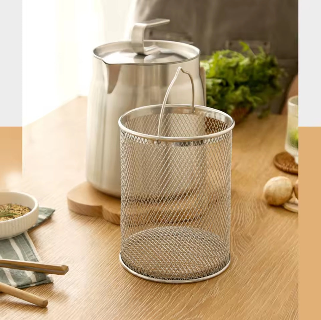 Stainless steel frying basket