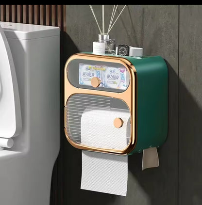 Multifunctional Toilet Tissue Box and Bathroom Storage Organizer