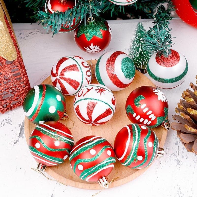 6Pcs Coloured Christmas Ball Ornament Set