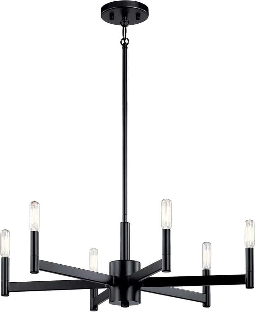 Matte Black MultiArm Chandelier