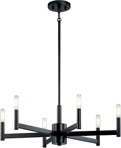 Matte Black MultiArm Chandelier