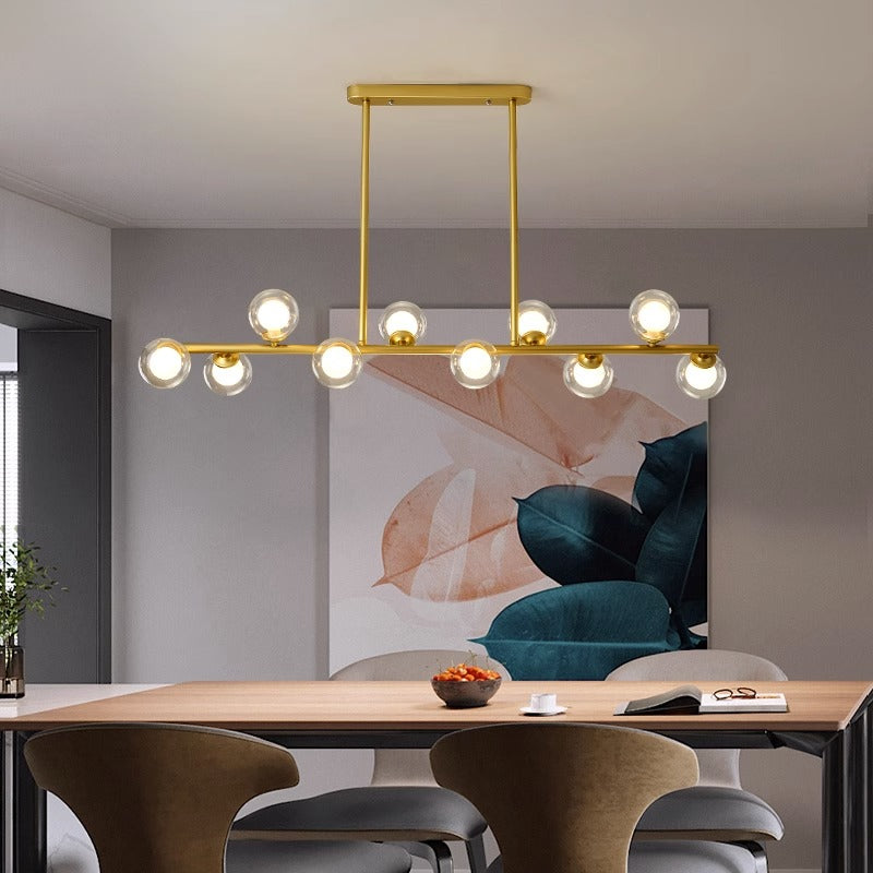 Horizontal Glass Bubble Pendant Light Chandelier