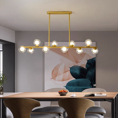 Horizontal Glass Bubble Pendant Light Chandelier