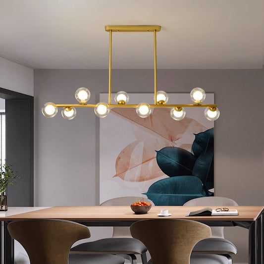 Horizontal Glass Bubble Pendant Light Chandelier