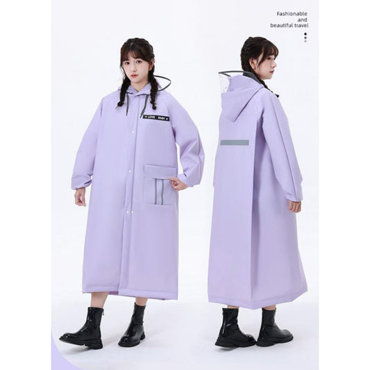Adult raincoat with wide brim hat