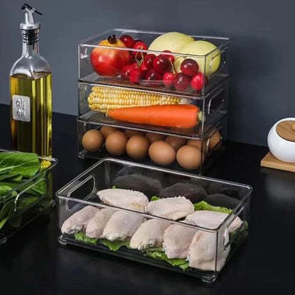 Acrylic refrigerator pantry storage organizer