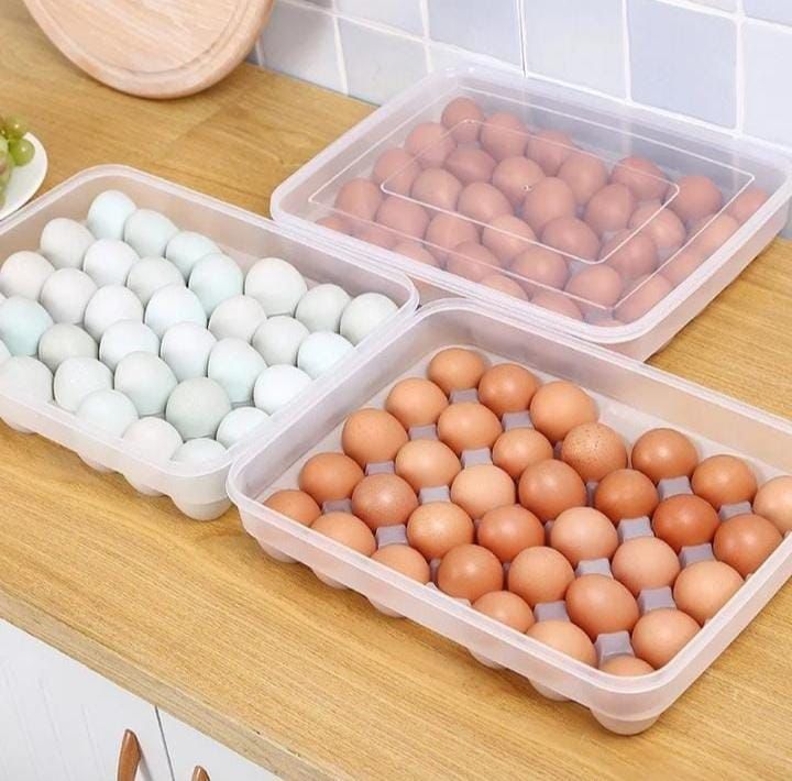 34pcs clear plastic egg tray