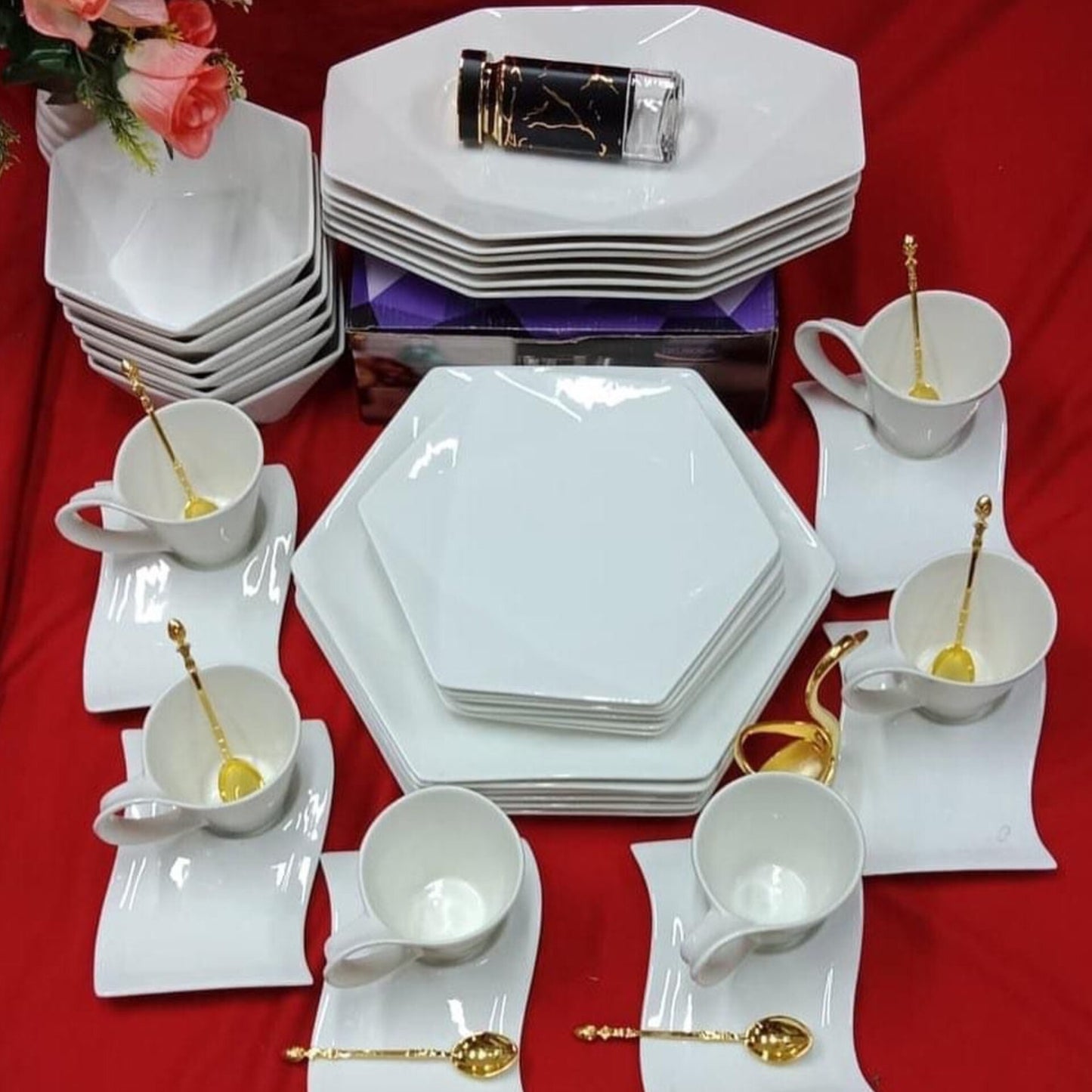 36Pcs Hexagonal Dinner Set