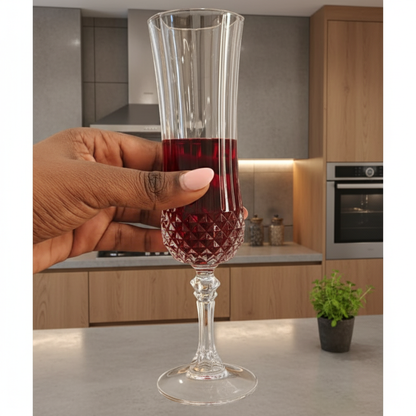 12Pc Crystal champagne glasses
