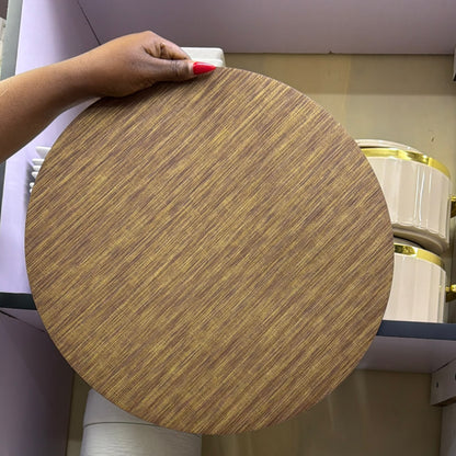 Metallic Bronze Effect Round Table Mats