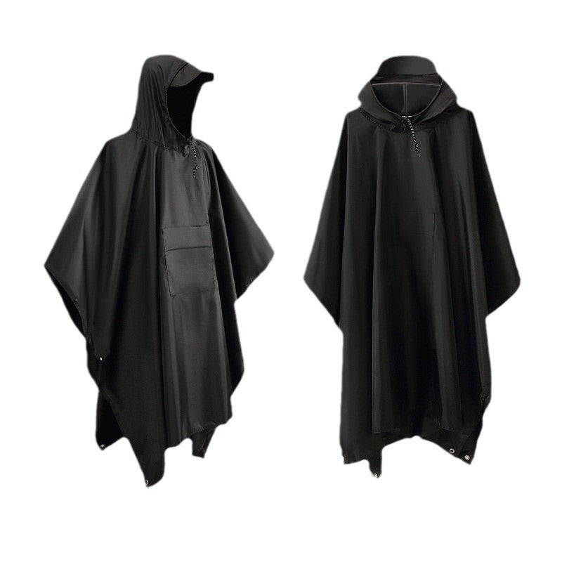 Unisex adult rain poncho with cap