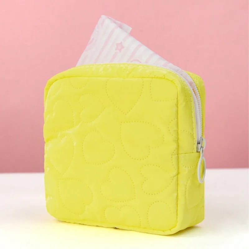 Candy color square glossy cosmetic bag