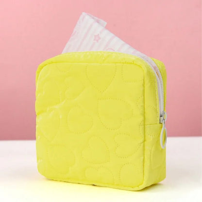 Candy color square glossy cosmetic bag