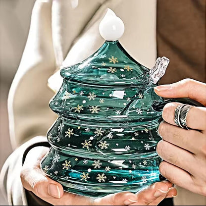 Christmas Snowflake Borosilicate Glass Cup