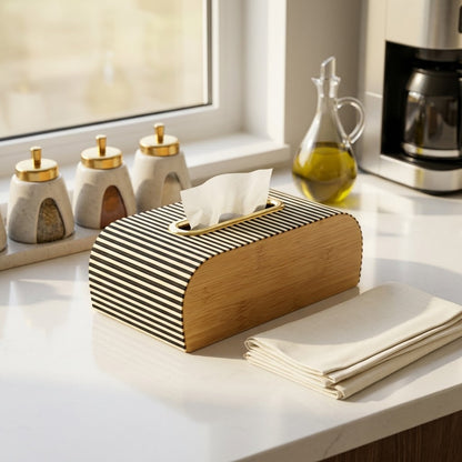 Bamboo Serviette  Tissue Dispenser Box