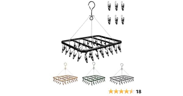 26 Peg metallic cloth drying rack hanger