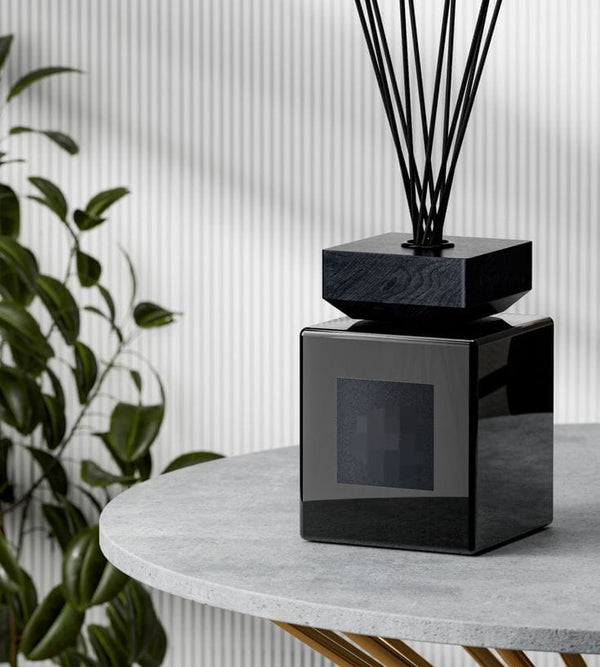 1000ml Extra Large Black Glass Cube Reed Diffuser