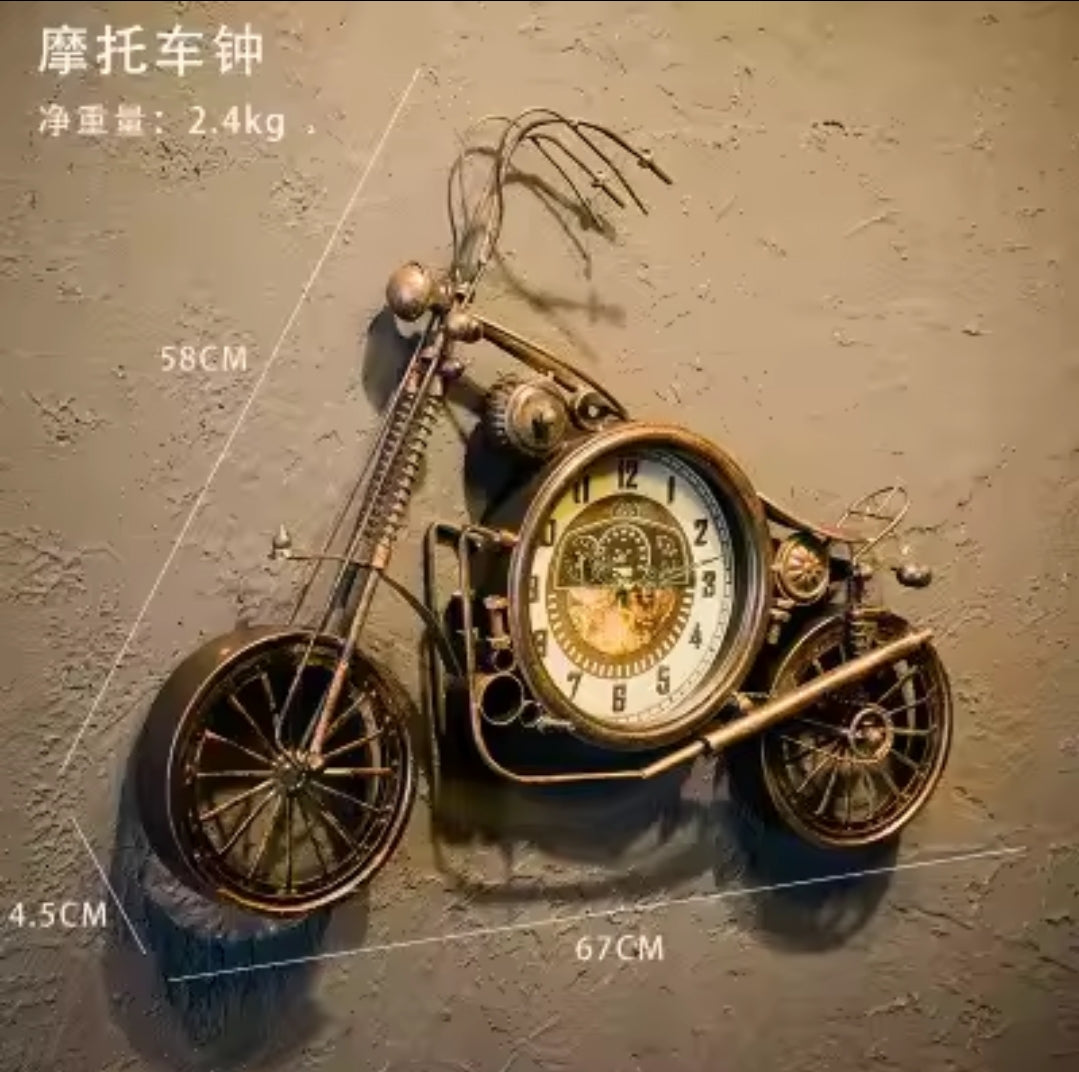 Motorcycle wall clock