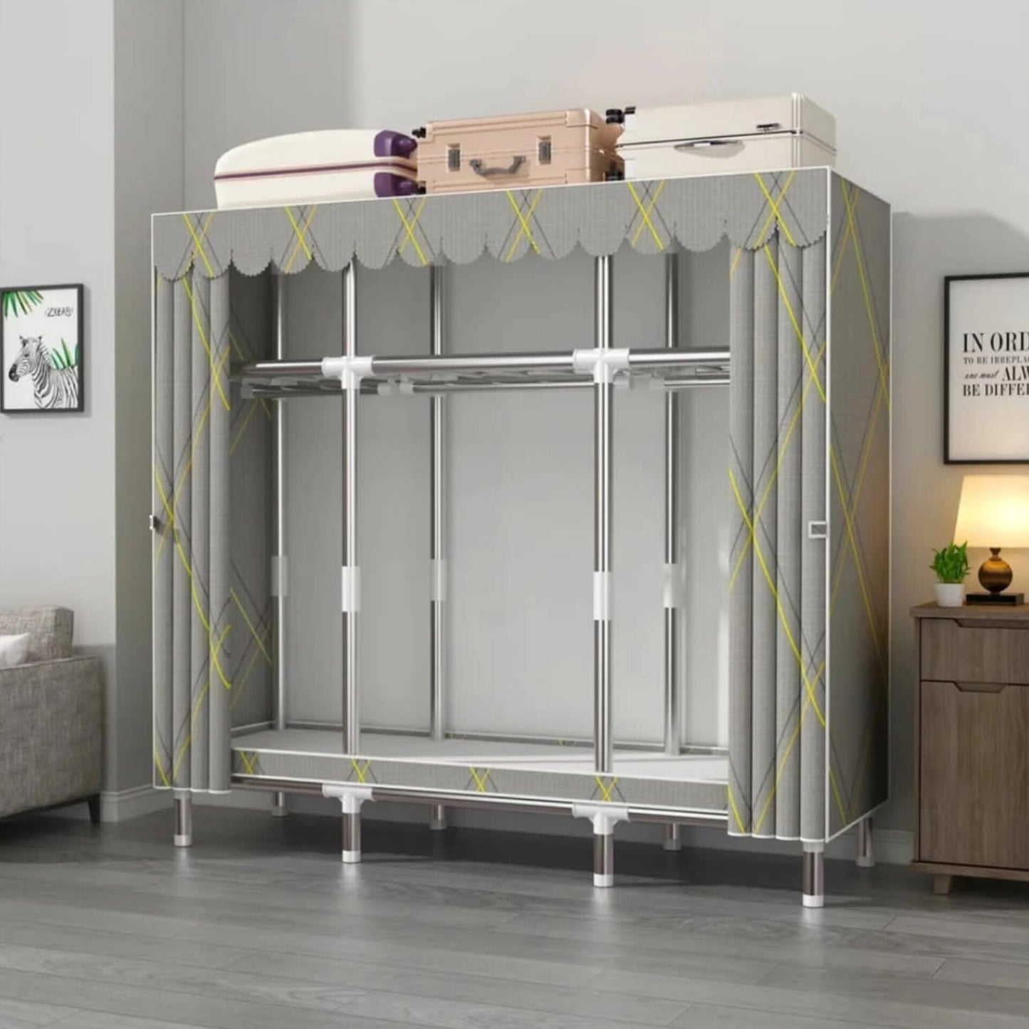 Heavy Duty Metallic Portable Wardrobe