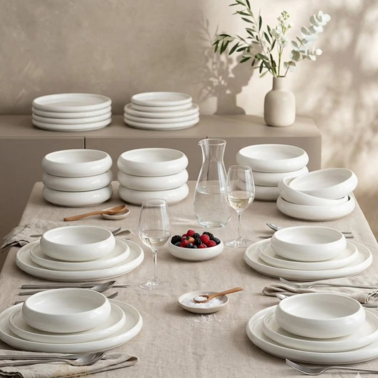 24Pc Round Dinnerware 