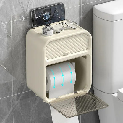 Wall Mounted Tissue Box with Drawer
