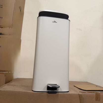 28L SS Soft Close Stainless Cream Pedal Bin with Inner Bin