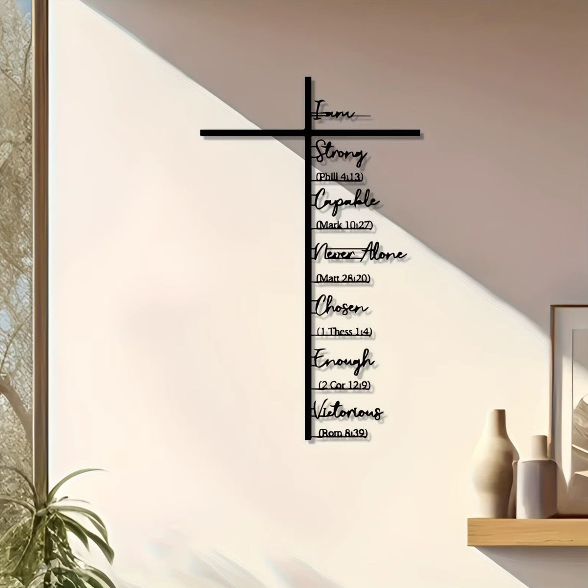 Metal Cross Biblical Scriptures Wall Decor Gha