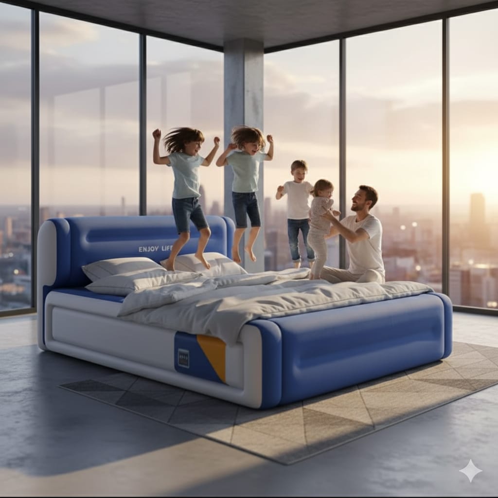 5 by 6 Inflatable airbed mattress with rechargeable pump