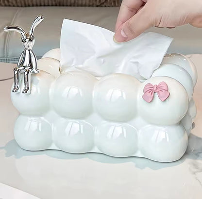 Bubble tissue box serviette holder