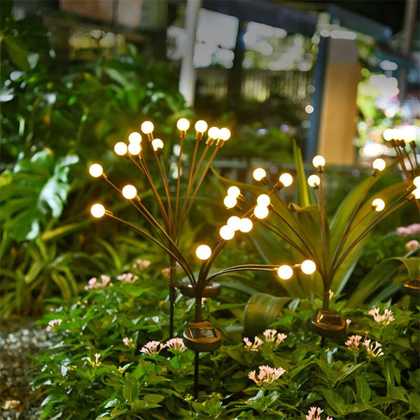 4Pcs Solar Powered Firefly Swaying Lawn Lights