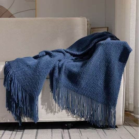 Knitted fleece blankets