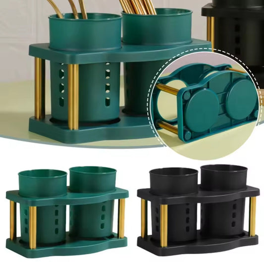 Double cutlery organizer