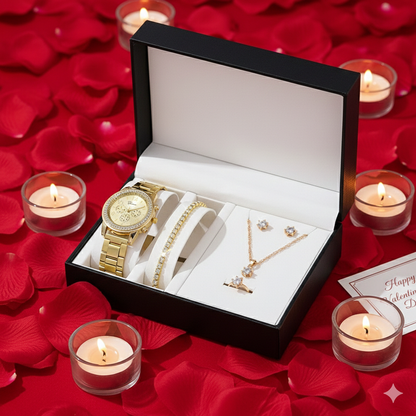 6 PCs  Ladies Watch and Jewelry Gift Set