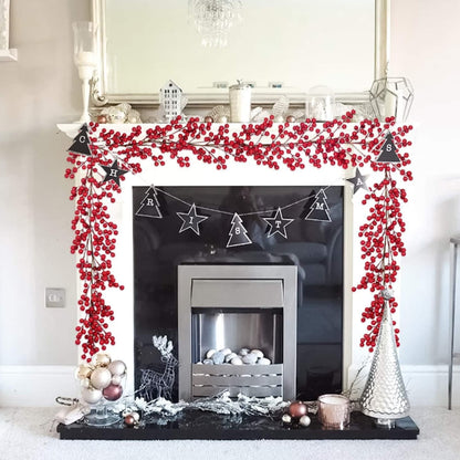 Artificial Red Berry Plants Christmas