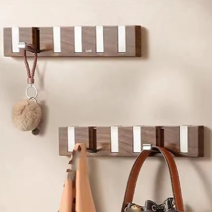 Wall Mounted Wooden Hook Rack
