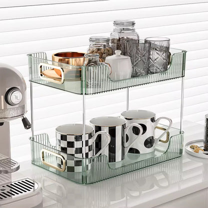 2 Tier Rectangular Countertop Storage Organizer