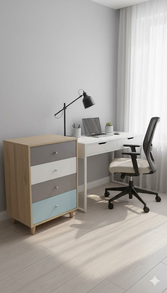 Wooden office chest of drawers