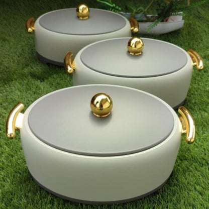 3pcs Oval Insulated Hotpots