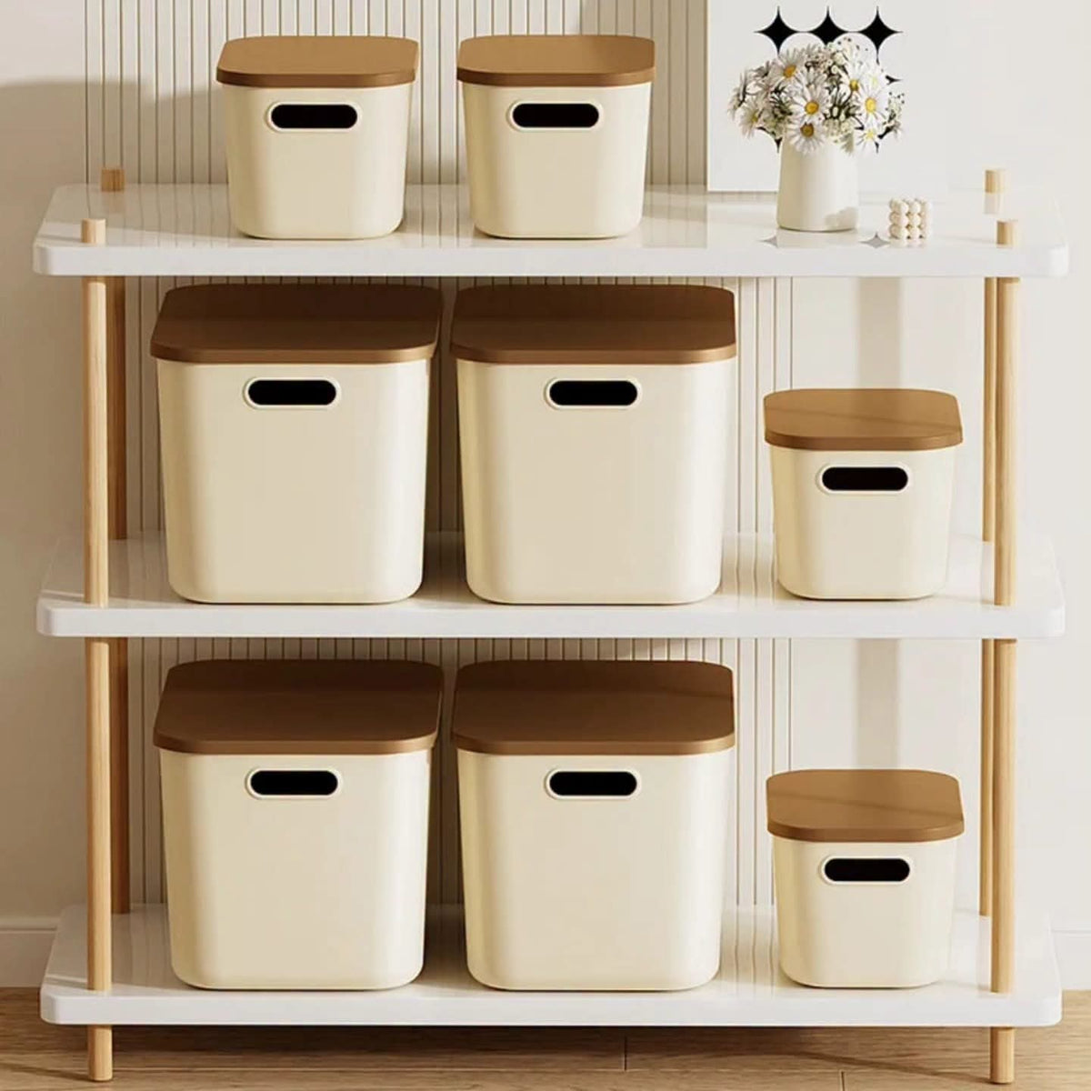 Rectangle PP Plastic Storage Boxes with Lids