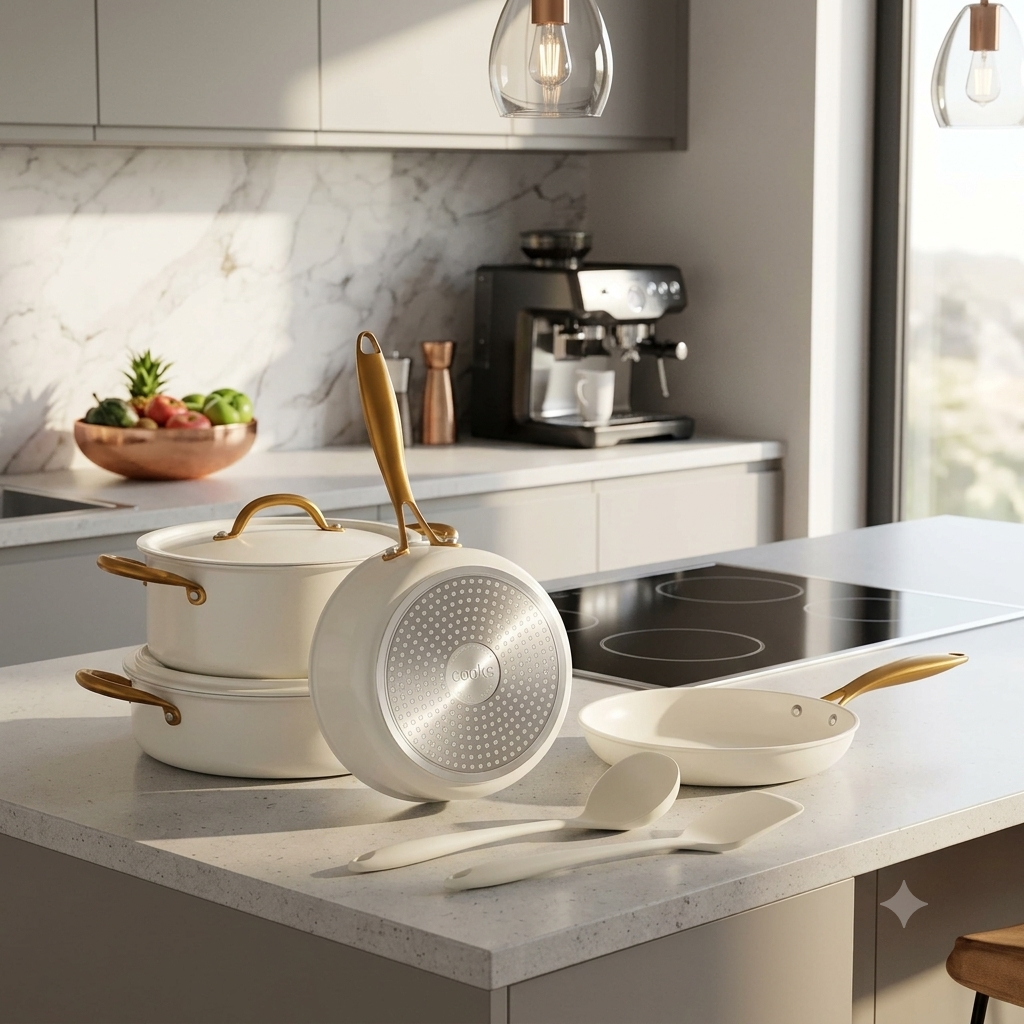 12Pcs Heavy Duty Metal Cookware Set