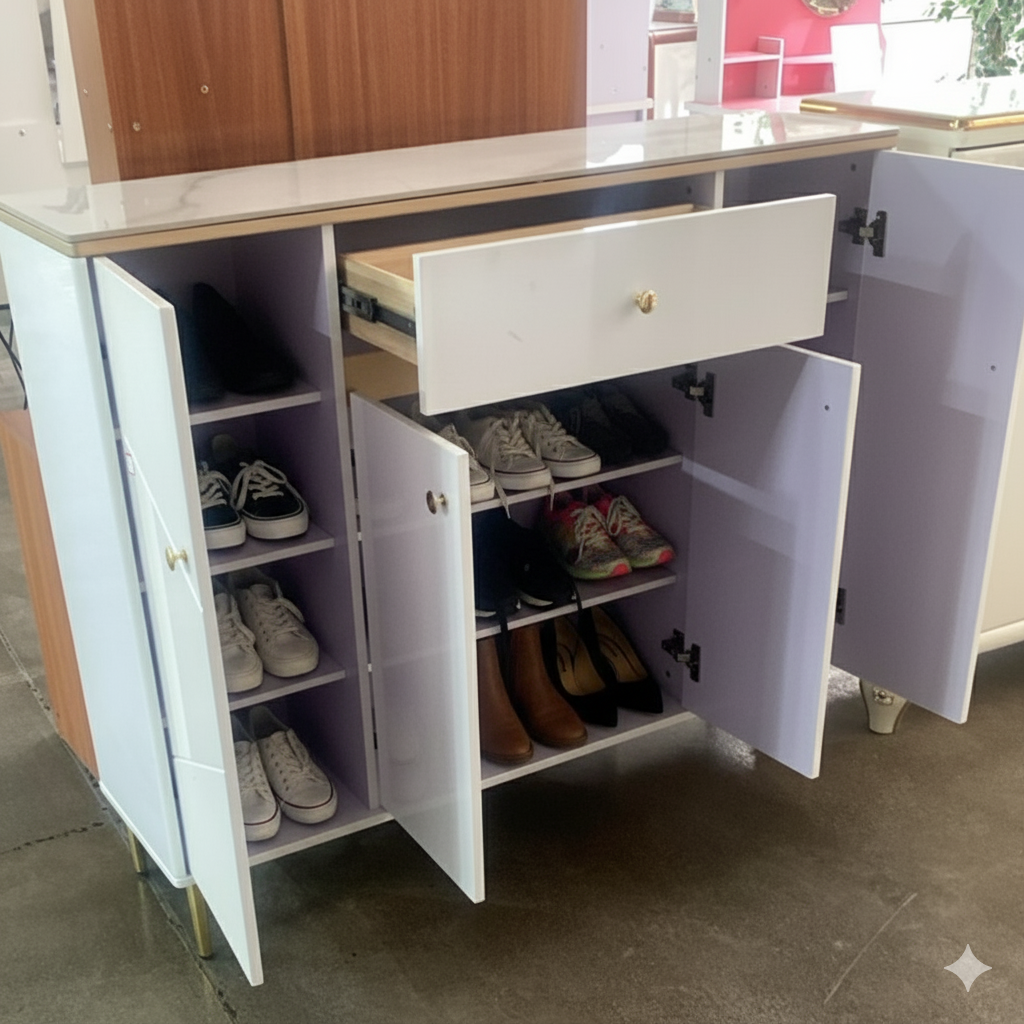 White shoe cabinet