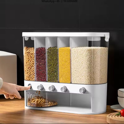 Acrylic Partitioned Rice Cereal Dispenser