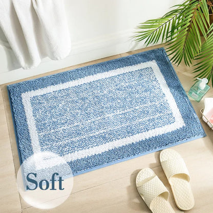 Flocking bathroom mats